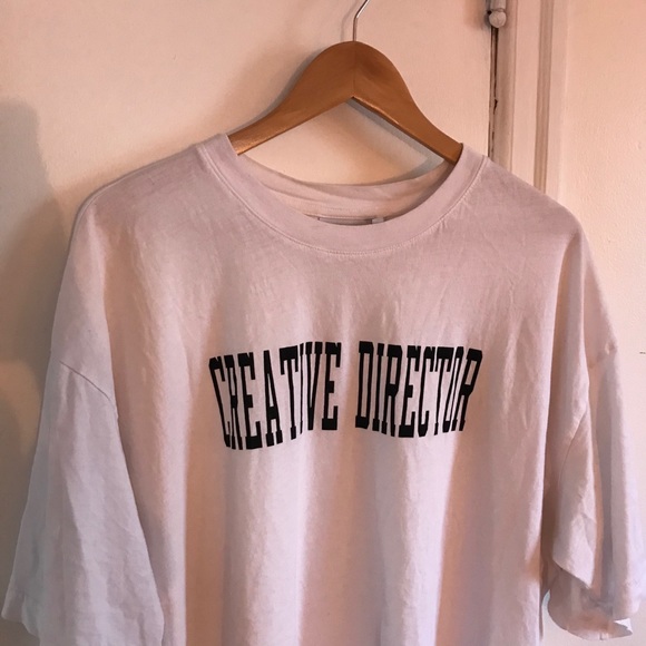 Creative Director White Oversized Graphic Tee - Picture 3 of 6